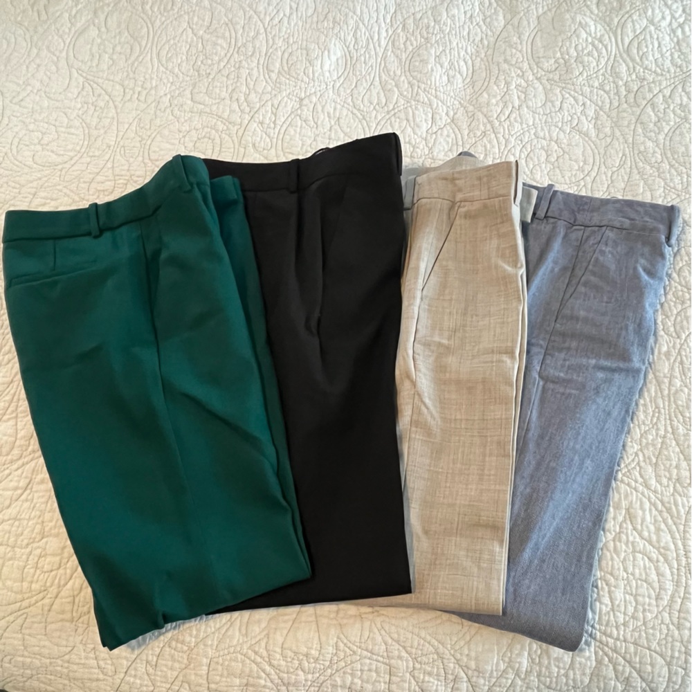 Women’s J Crew Preston Pants (Four Pairs)